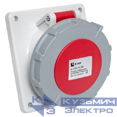 Розетка стационарная внутренняя угловая 4152 3Р+РЕ+N 16А 380В IP67 PROxima EKF ps-4152-16-380