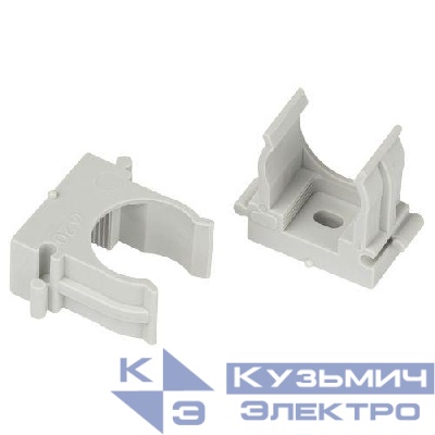 Держатель для труб (клипса) d20мм для прямого монтажа CLIP-20-G-MP сер. (уп.100шт) Эра Б0062104