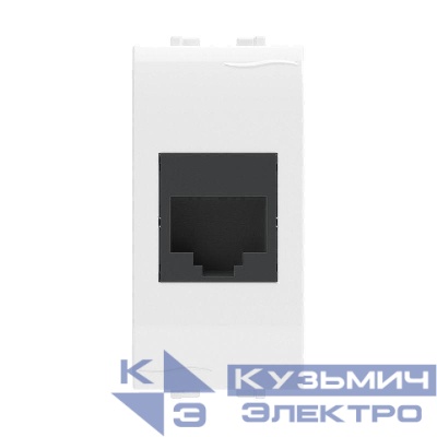 Розетка компьютерная 1-м СП 1мод. Brava RJ45 кат.5E бел. DKC 76654B