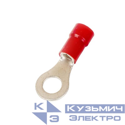 Наконечник с отверстием под винт и изолир.фaланцем ПА легкий ввод жилы 6-10 кв.мм М8 d8.4мм (НКИ) (уп.100шт) DKC 2D8P-EE-PA