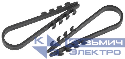 Дюбель-хомут 19-25мм для круглого кабеля NO-224-227 черн. (уп.100шт) Эра Б0066267