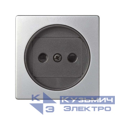 Накладка розетки Simon82 без заземл. алюм. 82040-33