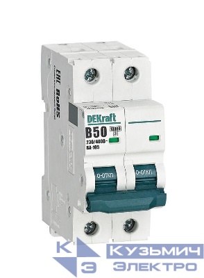Выключатель автоматический модульный 2п B 50А 10кА ВА-105 DEKraft 13122DEK