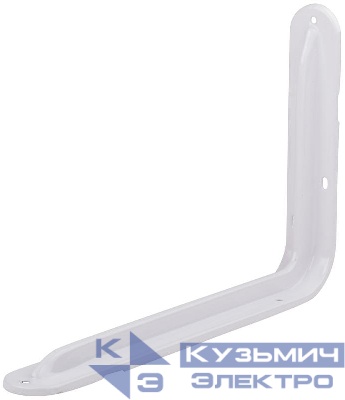 Уголок-кронштейн усиленный 200х300мм (1.0мм) бел. FIT 65971