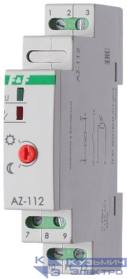 Фотореле AZ-112 Плюс (выносной фотодатчик монтаж на DIN-рейке 1 модуль 230В 16А 1перекл. IP20) F&F EA01.001.014