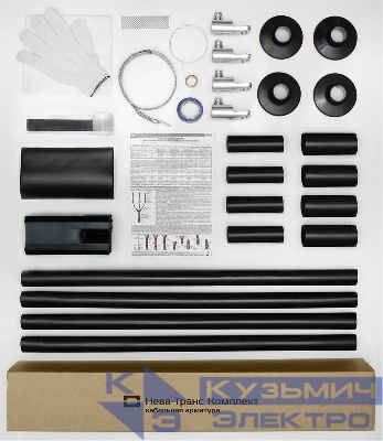 Муфта кабельная концевая наружн. уст. 1кВ 1КНТпН-4х(16-25) с болтов. наконечн. Нева-Транс Комплект 22020095