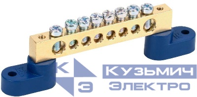 Шина нулевая ШНИ-8х12-8-У2-С на двух угловых изоляторах IEK YNN10-812-8C2-K07