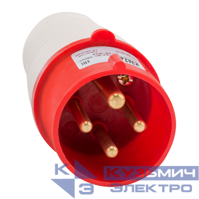 Вилка кабельная 024 32А 380AC 3P+PE 6ч IP44 КЭАЗ 222739
