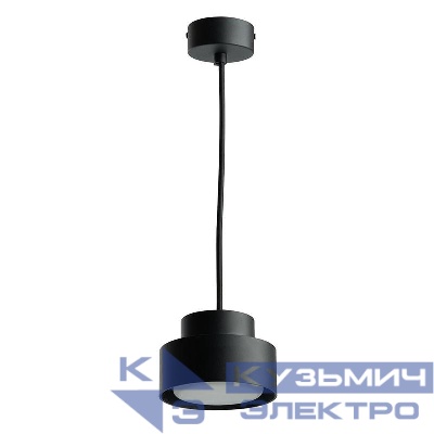 Светильник HL3678 12Вт GX53 230В D75хH110 потолочн. на подвесе черн. FERON 48409