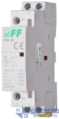 Контактор модульный ST-25-20 2НО 2.2Вт 1мод. монтаж на DIN-рейку F&F EA13.001.001