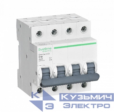 Выключатель автоматический модульный 4п C 10А 4.5кА City9 Set 400В SE C9F34410