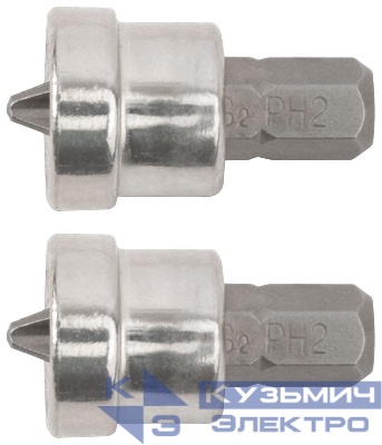 Насадки д/быстрого завинч. самор. по гипр. набор сталь S2 профи РН2х25мм (уп.2шт) FIT 15425