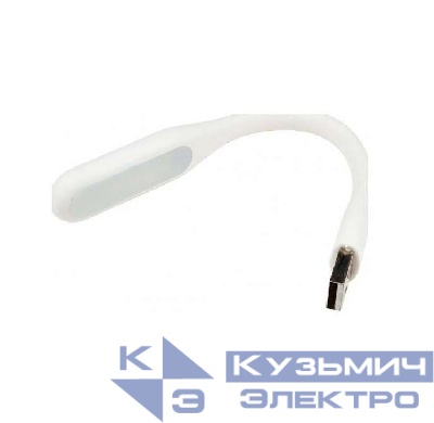 Фонарь-светильник переносной TLD-541 White 6LED прорезин. ЗУ USB картон бел. Uniel UL-00000253