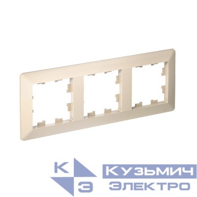 Рамка 3-м AtlasDesign Air беж./дым. бел. SE ATN220203