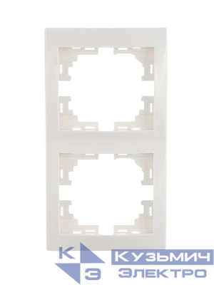 Рамка 2-м Mira вертикал. бел. LEZARD 701-0200-152