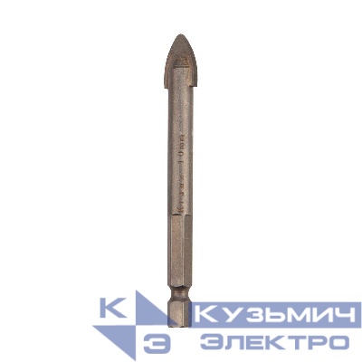 Сверло по стеклу и керамике 10мм (шестигранный хвостовик) Kranz KR-91-0644