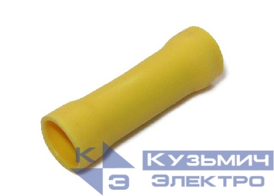 Соединительная гильза BV 5,5 ( ГСИ L=26мм) 4-6мм2, изолированная, желтый, 100шт., NETKO Optima