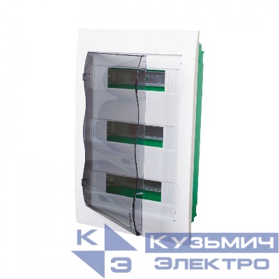 Бокс встраиваемый СП City9 Box 3 ряда 36мод. с прозр. дверцей SE EZ9E312S2FRU