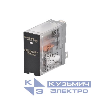 Реле 12А 1перекл. 230В AC LED SE RSXG13P7