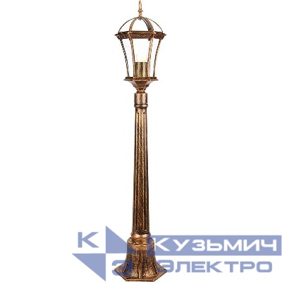 Светильник PL626 60Вт E27 230В 205х180х1050мм садово-парковый черн. зол. FERON 11619