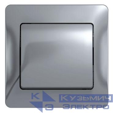 Выключатель 1-кл. СП Glossa 10А IP20 (сх. 1) 10AX в сборе алюм. SE GSL000312