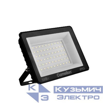 Прожектор LFL-5004 C02 (LED SMD 50Вт 5000лм 230В 6500К 153х136х30) черн. Camelion 16332