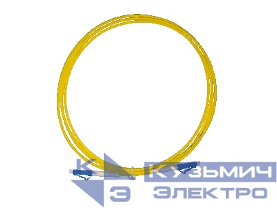 Патч-корд оптический соединительный LC-LC/UPC SM Simplex 3.0мм 9/125, 2м, LSZH