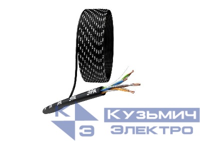 Кабель витая пара U/UTP кат.5E 4х2х24AWG solid CU PE Outdoor черн. (м) Эра Б0044431