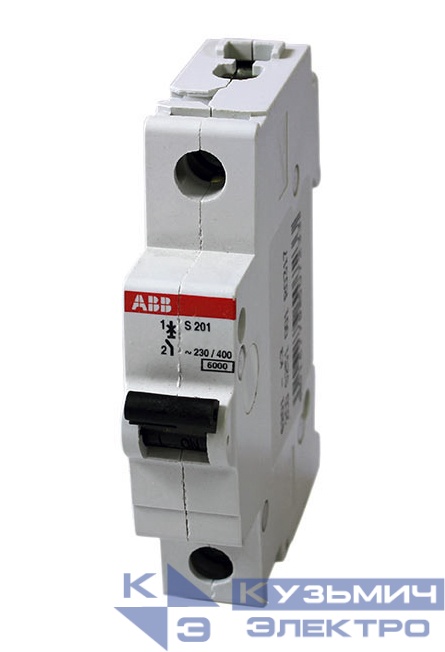 Выключатель автоматический модульный 1п C 100А 6кА S201 C100 ABB 2CDS251001R0824