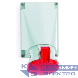 Розетка настенная 63А 5п 3P+N+PE 6ч 400В IP44 P-contact Bals 1124-P