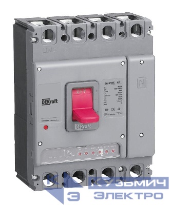 Выключатель автоматический силовой 4п 630А 70кА ВА-355E электрон. расцеп. DEKraft 22670DEK