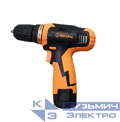 Дрель-шуруповерт аккумуляторная ДА-12Л-2К Вихрь 72/14/7