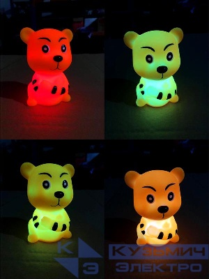 Фигура светодиодная "Тигр" 8х7см светодиод RGB переливается разными оттенками элементы питания 3хAG13 (в компл.) КОСМОС KOCNL-EL106(2022)