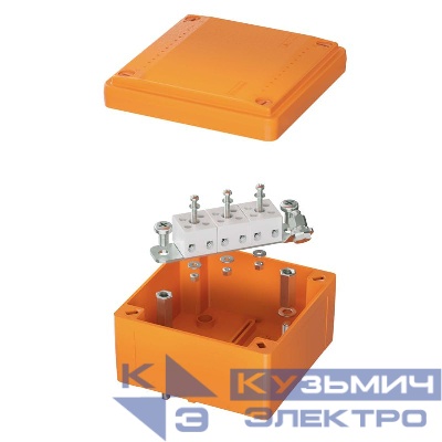 Коробка ответвительная FS 100х100х50мм IP56 5п 450В 10А 6кв.мм с гладкими стенками и клеммниками пластик. DKC FSB10506
