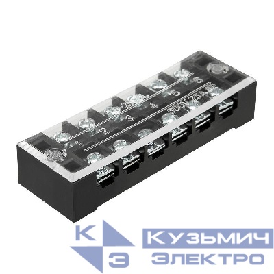 Блок зажимов клеммный БЗН ТВ-2506 2.5кв.мм 25А 6 пар Rexant 11-2154