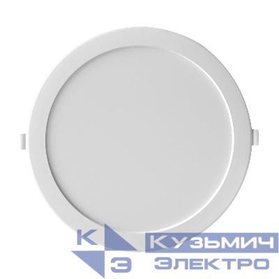 Светильник светодиодный Downlight DL 865 24Вт 6500К IP20 1680лм ДВО даунлайт кругл. встраив. бел. OSRAM 4607194235476