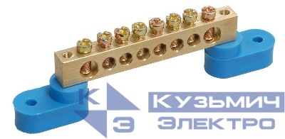 Шина нулевая ШНИ-6х9-8 У2-С на 2х угл. изол. IEK YNN10-69-8C2-K07