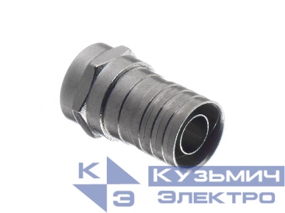Штекер F (гайка) на RG-6/SAT-703 (медь), без пина, обжимной/100 шт (F660), NETKO Optima