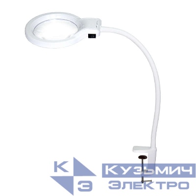 Светильник светодиодный Леда С-20 на струбц. 8Вт с увелич. линзой 2D Трансвит 000000000244