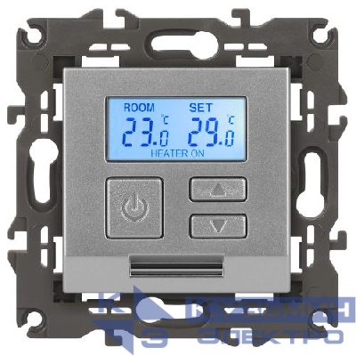 Терморегулятор универсальный 14-4111-03 230В-Imax16А Elegance алюм. ЭРА Б0034377