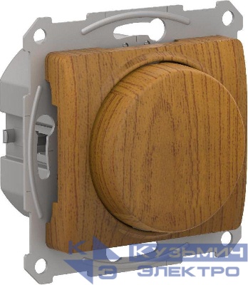 Светорегулятор поворотно-нажимной Glossa 400Вт дерево дуб SE GSL000523