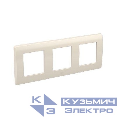 Рамка 3-м 3х2мод. Brava сл. кость RAL9001 DKC 75013O