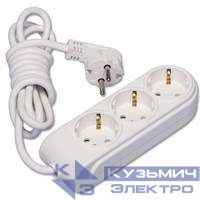 Удлинитель 3х3м с заземл. 16А IP20 защ. шторки Makel N3210043