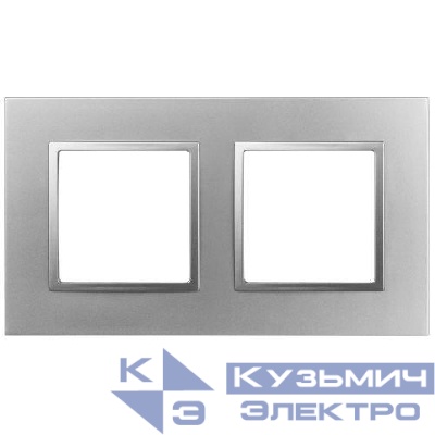 Рамка 2-м Elegance 14-5012-03 Classic алюм. Эра Б0060578