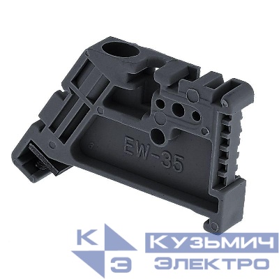 Ограничитель на DIN-рейку 1 винт EW пластик. EKF ahdw-ew