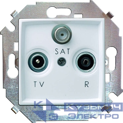 Розетка телевизионная одиночная TV/R/SAT 1-м СП Simon 15 винтов. зажим механизм сл. кость Simon 1591466-031