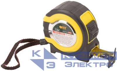 Рулетка Техно 7.5мх25мм прорезиненный корпус двойн. стопор FIT 17267