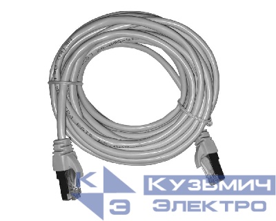 Патч-корд FTP4 cat.5е, 5.0м, BC, LSZH, серый, литой коннектор NETKO Optima