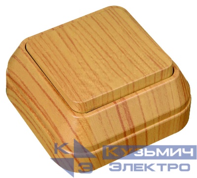 Переключатель проходной 1-кл. ОП 10А IP20 дуб Makel 45305