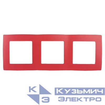 Рамка 3-м 12-5003-23 красн. ЭРА Б0019406